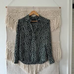 Scotch & Soda Snake Skin Ruffle Blouse